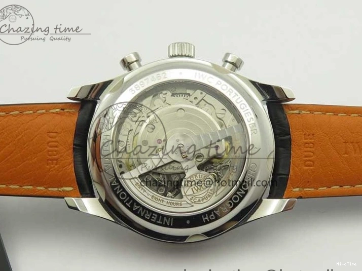 MIROTIME 0320 Portuguese Chrono SS ZF 1:1 Best Edition Gray Dial SS On Black Leather Strap A ZipUp 7215